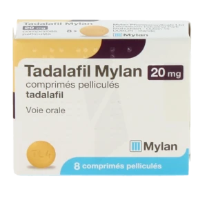Tadalafil Mylan 20 Mg, Comprimé Pelliculé