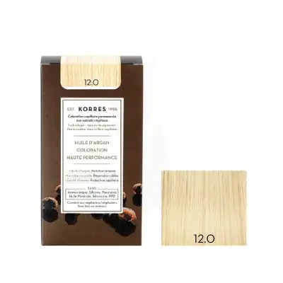 Korres Coloration Permanente à L'huile D'argan 12.0 Spécial Blond Kit à MARSEILLE