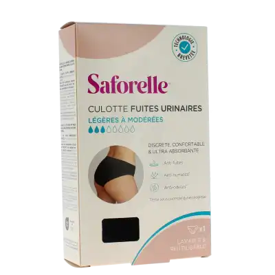 Saforelle Culotte Fuites Urinaires Culotte Ultra Absorbante Noire Taille 40 à AIMARGUES