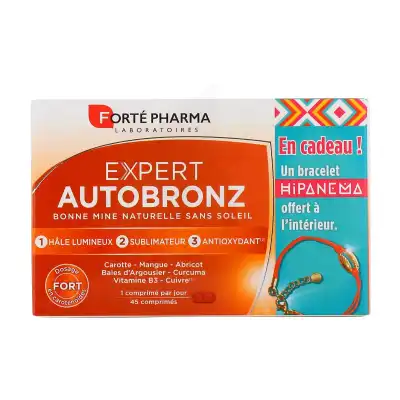 Forte Pharma Expert Autobronz Comprimés B/45 + Bracelet Hipanema à SAINT-PRIEST