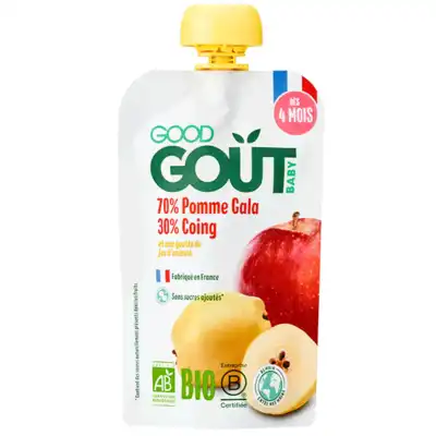 Good Gout - Alimentation Infantile Pomme Coing Gourde/120g à Manosque
