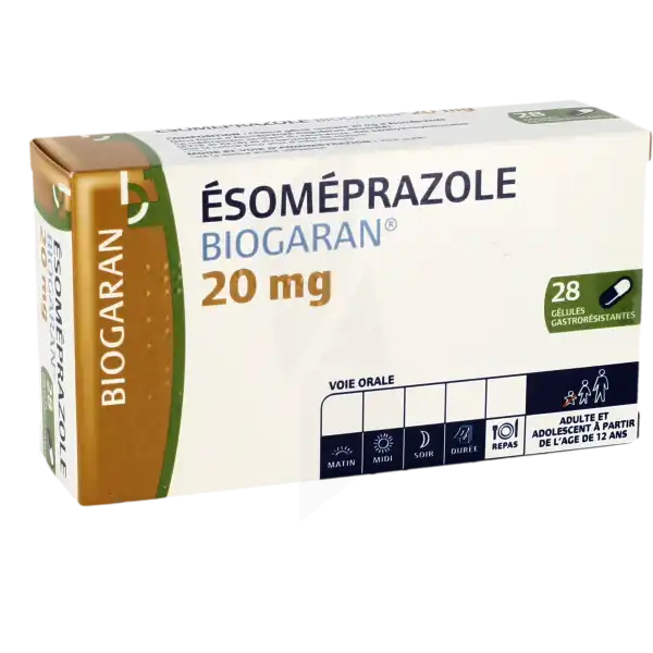 Esomeprazole Biogaran 20 Mg, Gélule Gastro-résistante