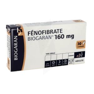 Fenofibrate Biogaran 160 Mg, Comprimé