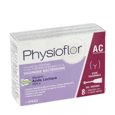 Physioflor Ac Gel Vaginal Acidifiant Et Prébiotique 8 Unidoses/5ml à Agen