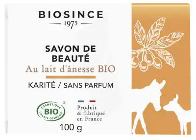 Biosince 1975 Savon De Beauté Lait D'Ânesse Bio Karité Ss Parf 100g à Bordeaux