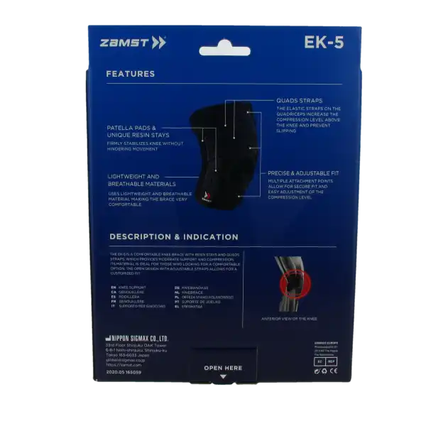 Zamst Ek-5 Genouillère Stabilisatrice L
