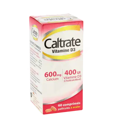 Caltrate Vitamine D3 600 Mg/400 Ui, Comprimé Pelliculé à MIRAMONT-DE-GUYENNE