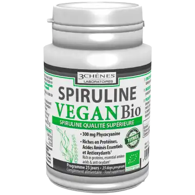 3 Chenes Bio Spiruline Vegan Bio Comprimés B/100 à POISY
