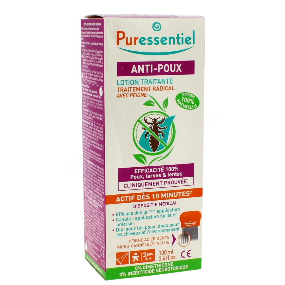 Puressentiel Anti-poux Lotion Traitante Fl/100ml + Peigne