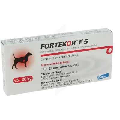 FORTEKOR F 5 COMPRIMES POUR CHATS ET CHIENS, Comprimé
