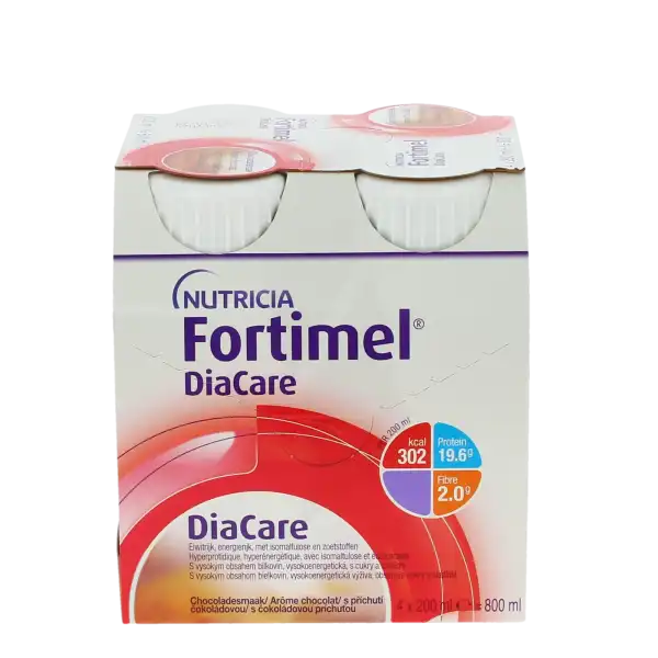 Fortimel Diacare Nutriment Chocolat 4 Bouteilles/200ml