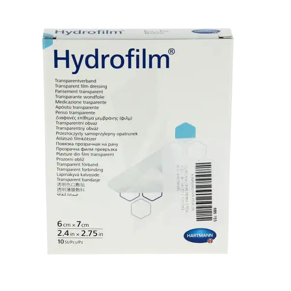 Hydrofilm® Pansement Film Adhésif Transparent  6 X 7 Cm - Boîte De 10