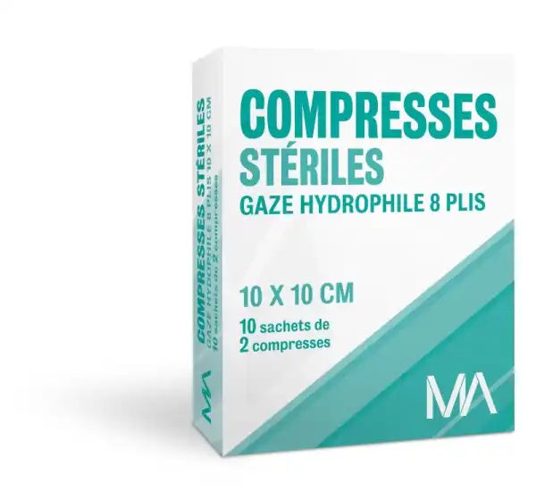 Marque Conseil Compresse Stérile Gaze Hydrophile 10x10cm 25 Sachets/2