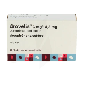 Drovelis 3 Mg/14,2 Mg, Comprimé Pelliculé