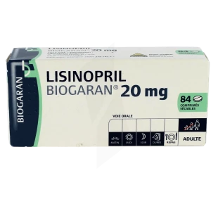 Lisinopril Biogaran 20 Mg, Comprimé Sécable