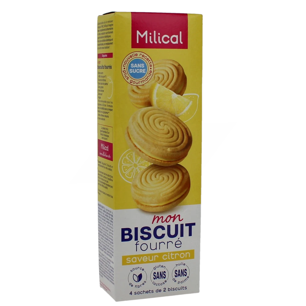 Milical Biscuit Fourré Citron 4 Sachets/2