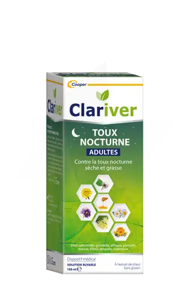 Clariver Sirop Toux Nocturne Adulte Fl/150ml