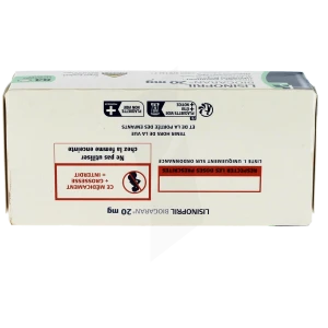 Lisinopril Biogaran 20 Mg, Comprimé Sécable