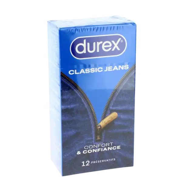 Durex Classic Jeans Préservatif Lubrifié Etui/12