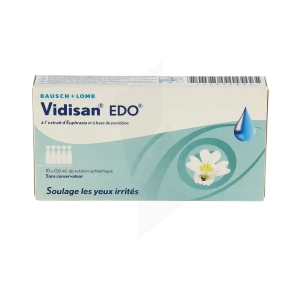 Vidisan Edo Solution Ophtalmique Irritations Oculaires 10 Unidoses/0,6ml