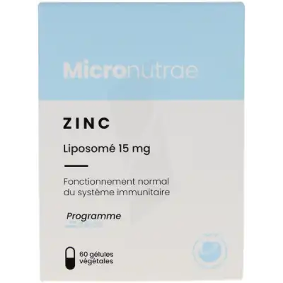 Micronutrae Zinc Liposome - 60 Gélules à Toulouse