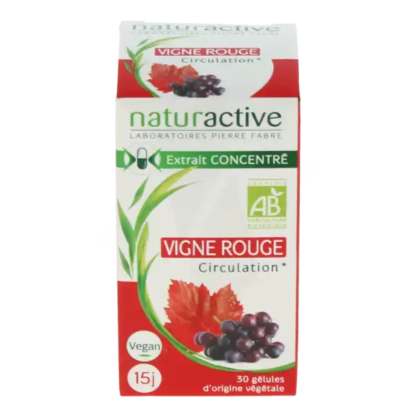Naturactive Phytotherapie Vigne Rouge Bio GÉl Pilulier/30