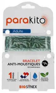 Parakito Grafic Bracelet Rechargeable Anti-moustique Adulte Camouflage B/2 à QUETIGNY