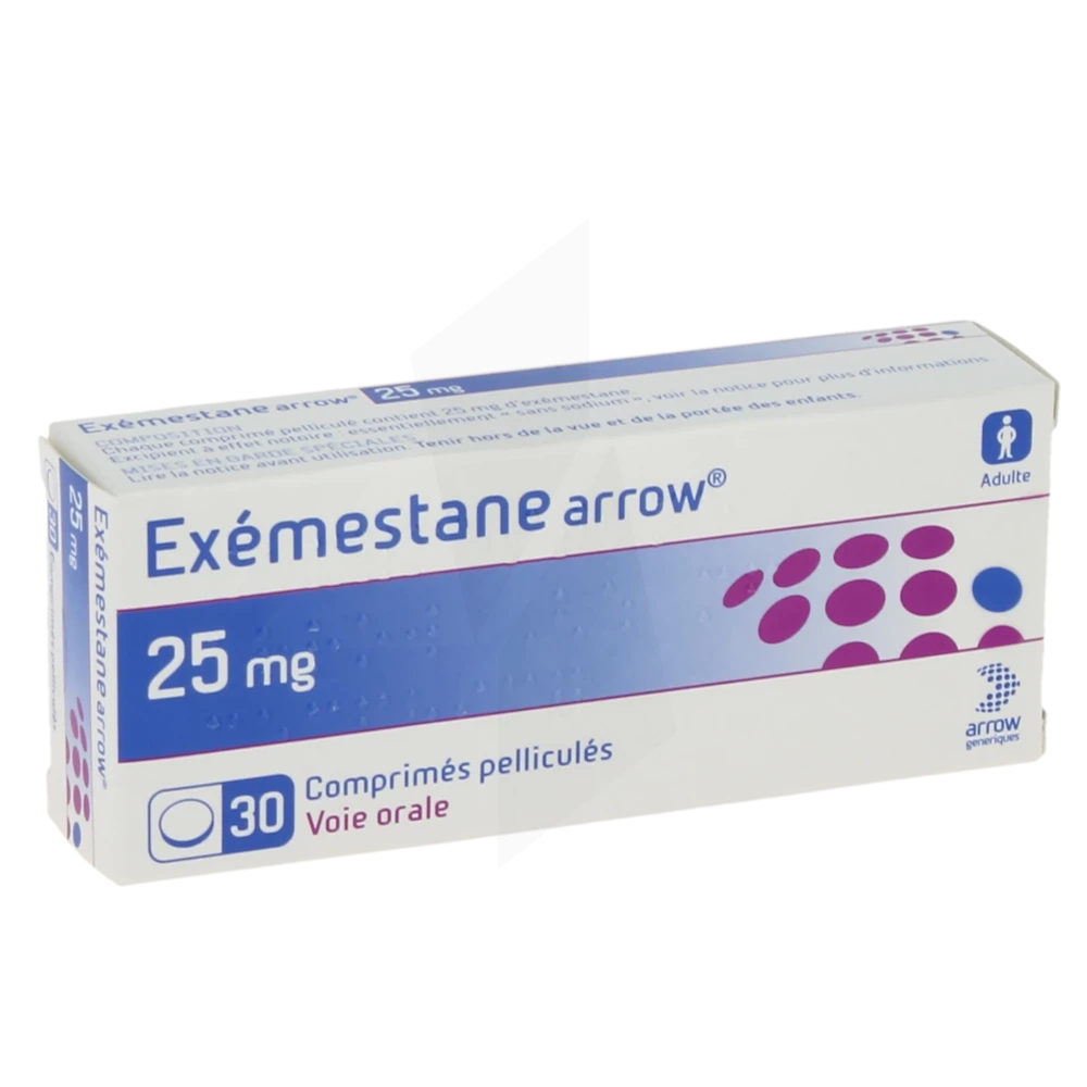 Exemestane Arrow 25 Mg, Comprimé Pelliculé