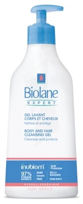 Biolane Expert Gel Lavant Corps et Cheveux Bio Éco-Recharge 500 ml