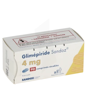 Glimepiride Sandoz 4 Mg, Comprimé Sécable