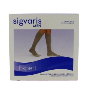 Sigvaris Expert Chaussette Classe 3 Homme Noir Long Xl