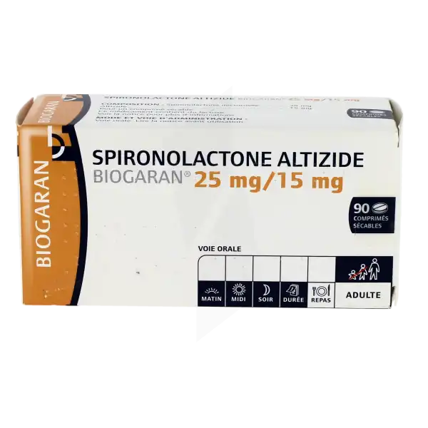Spironolactone Biogaran 75 Mg, Comprimé Sécable
