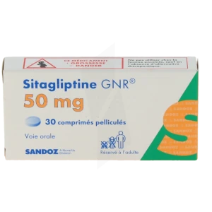 Sitagliptine Gnr 50 Mg, Comprimé Pelliculé