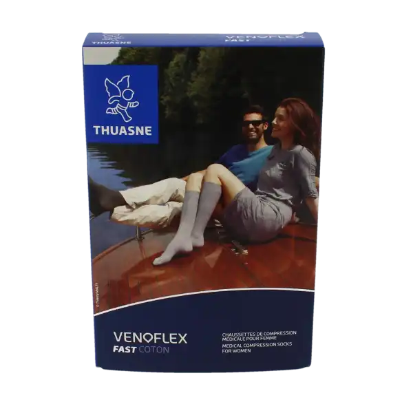 Thuasne Venoflex Fast 2 Chaussette Femme Irlandais Gris Chiné T3n