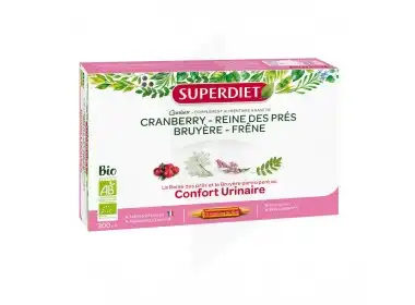 Superdiet Quatuor Bio Solution Buvable Confort Urinaire 20 Ampoules/15ml