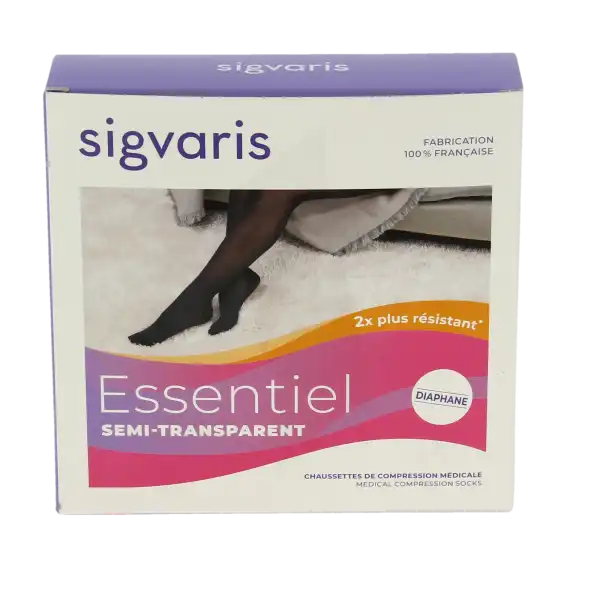 Sigvaris Essentiel Semi-transparent Chaussettes  Femme Classe 2 Naturel Small Normal