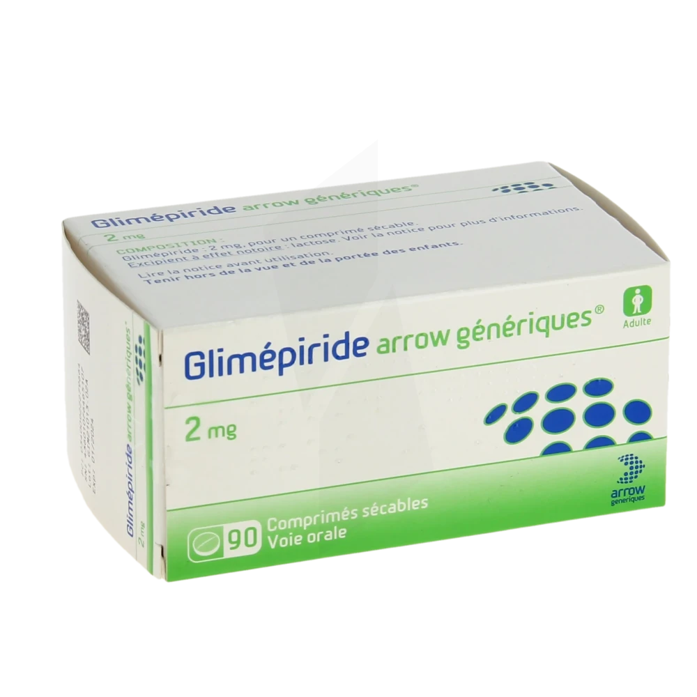 Glimepiride Arrow Generiques 2 Mg, Comprimé Sécable
