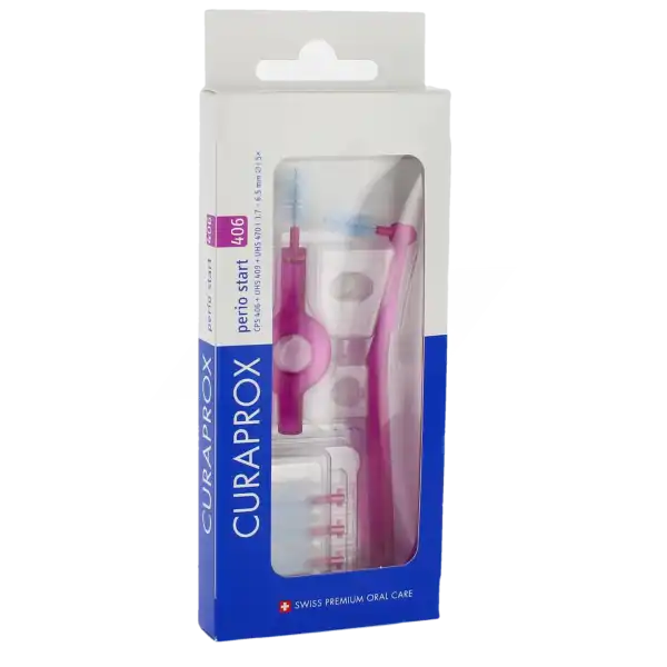 Curaprox Perio Start 406 - 5 Brossettes Interdentaires Avec Manche