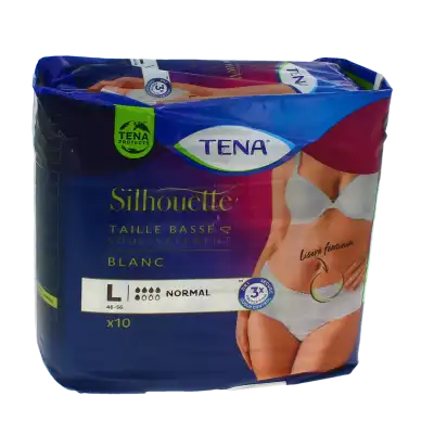Tena Lady Silhouette Slip Absorbant Blanc Normal Large Paquet De 10 à VILLERS-LE-LAC
