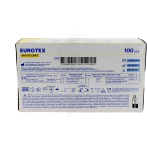 Eurotex Gant Examen Non Poudré T8/9 B/100
