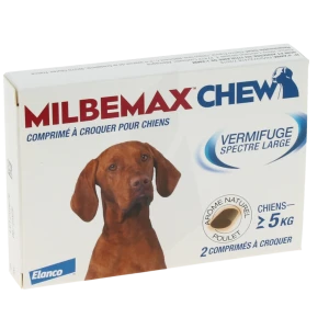 Milbemax Chew 12,5 Mg/125 Mg Comprimes A Croquer Pour Chiens, Comprimé à Croquer