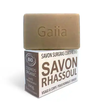 Gaiia Savon à Froid Surgras Neutre Bio Rhassoul 100g à Saint-Médard-en-Jalles