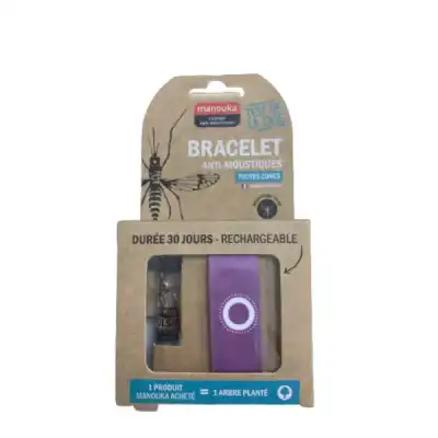 Manouka Bracelet Anti-moustique Adulte Mauve à Pessac