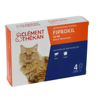 Fiprokil 50mg Spot-onsolution Pour Application Locale Chat 4 Pipettes/0,5ml à FLEURANCE