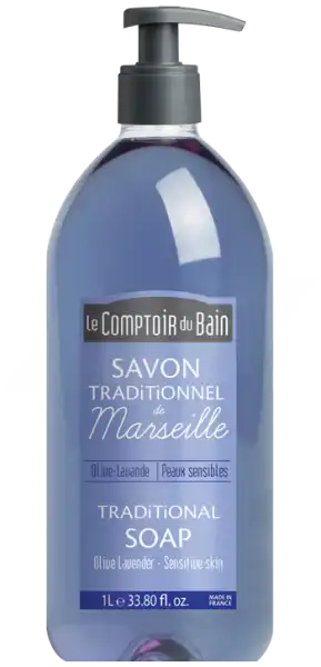Le Comptoir Du Bain Savon Traditionnel De Marseille Olive-lavande Fl Pompe/1l