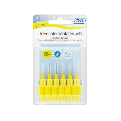 Tepe Brossette Inter-dentaire Jaune 0,7mm Blister/6 à BOURG-SAINT-MAURICE