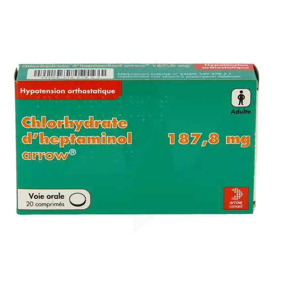 Chlorhydrate D'heptaminol H2 Pharma 187,8 Mg, Comprimé