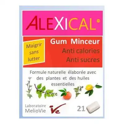 Alexical Gum Minceur Anti Calories Anti Sucres B/21 à Saint-Calais