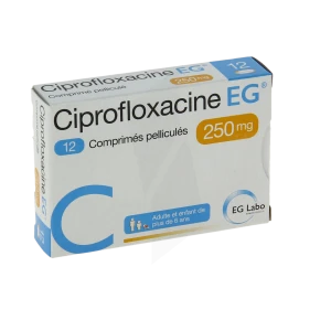 Ciprofloxacine Eg 250 Mg, Comprimé Pelliculé