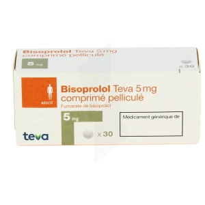 Bisoprolol Teva 5 Mg, Comprimé Pelliculé